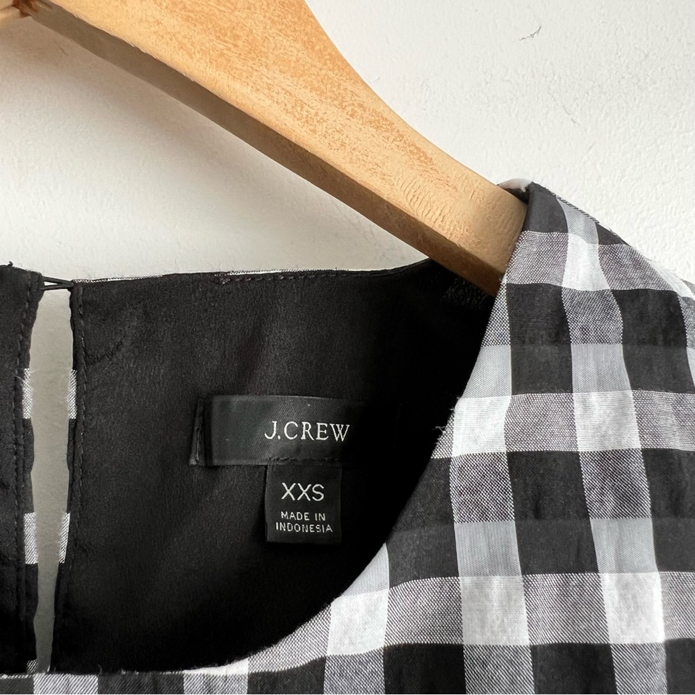 J. Crew Puff-Sleeve Mini Dress in Textured Plaid - Picture 7 of 10